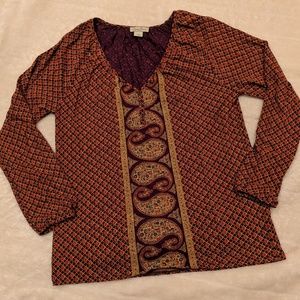 Lucky Brand Flower & Paisley Design S